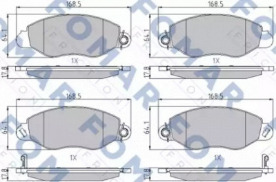 FOMAR FRICTION fo684781 -  Комплект тормозных колодок, дисковый тормоз